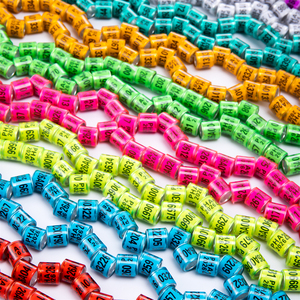 PHA <span class=keywords><strong>2026</strong></span> Duivenpoot ringen binnendiameter 8mm Aluminium Plastic Vogels Papegaaien Kwarten Poot ringen met nummer 100 stuks/verpakking - Product Image 5