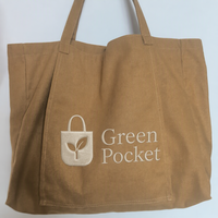 Sac fourre-tout pliable en toile 100% pour femme, grande capacité, idéal pour les courses, le sport ou le week-end, avec logo brodé et poignées en corde