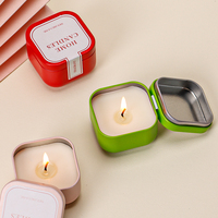 Vente en gros de boîtes en métal de 54*54*42 mm, 2 oz, 60 ml, petites boîtes de rangement vides, logo personnalisé, pour bonbons, aliments, cosmétiques, bougies, avec couvercles