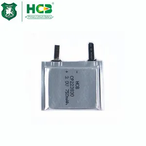 HCB Medical 3V CP223830 Model 400mAh Thin Lithium Battery Long Life IC Card Li MnO2 Soft Pack Battery Factory