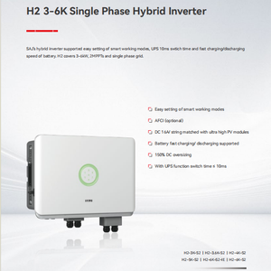 Onduleur solaire hybride <span class=keywords><strong>3kW</strong></span> <span class=keywords><strong>SAJ</strong></span> H2-3K-S2 2 MPPTs Batterie LiFePO4 150% DC surdimensionné IP65 Photovoltaïque Résidentiel - Product Image 3