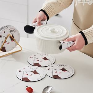Tapis en silicone personnalisé, promotionnel, mignon, en forme de chat de dessin animé, résistant à la chaleur, respectueux de l'environnement, multifonctionnel, pour le café - Product Image 5