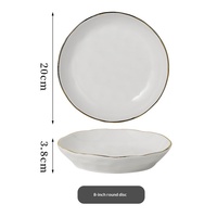 Service de vaisselle en porcelaine texturée peinte à la main, style européen simple, pour 2 à 8 personnes, compatible lave-vaisselle/micro-ondes, sans plomb ni chrome, qualité alimentaire, idéal pour hôtels/cadeaux