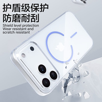 Coloré Haute Qualité Acrylique Transparent Mince Magnétique Cercle Magnétique Téléphone Couverture Cas pour Iphone 17 Air 16 Pro Max