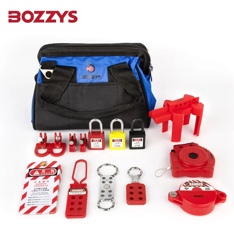 Bozzys ชุดล็อกติดแท็กเอาท์ไฟฟ้าสำหรับล็อคนิรภัยเพื่อป้องกันการทำงานจากอุบัติเหตุ
