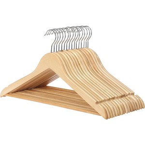 Venta caliente de la fábrica de China al por mayor barato para <span class=keywords><strong>Zara</strong></span> perchas de madera de 10 paquetes con abrazadera - Product Image 2