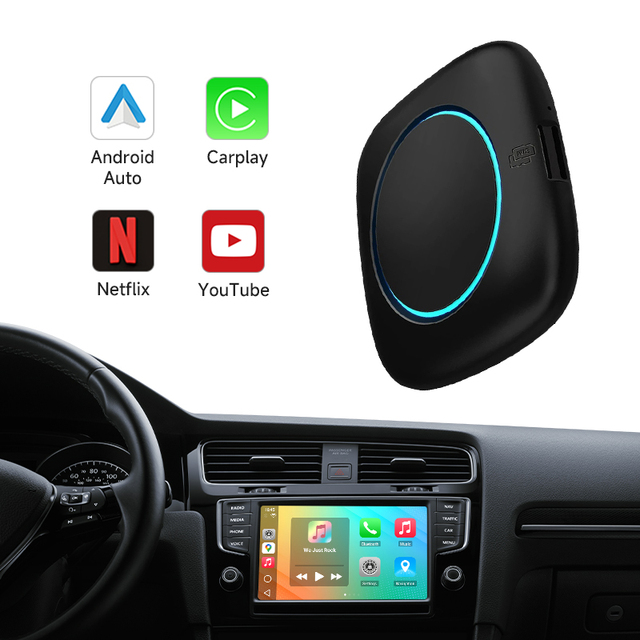New Wireless Carplay Ai Box QCM6125 Streaming Ai Box 8G 256GB Adapter Carplay Auto Portable Android Auto