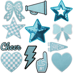 <span class=keywords><strong>Patches</strong></span> de Bordado Temáticos para o Dia de Jogo, Apliques Termocolantes, <span class=keywords><strong>Patches</strong></span> Decorativos Modernos DIY para Roupas, Jeans e Mochilas - Product Image 3