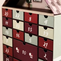 Calendrier de l'Avent en forme de maison Leabon, boîte en papier avec 24 tiroirs, pliable, compte à rebours de Noël, rangement, logo personnalisé, vente en gros, usine