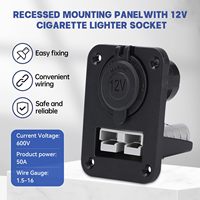 Connecteur de série SB50 50A à montage sur panneau avec prise allume-cigare 12V pour camping-car, UTV, voiture, bateau, marine