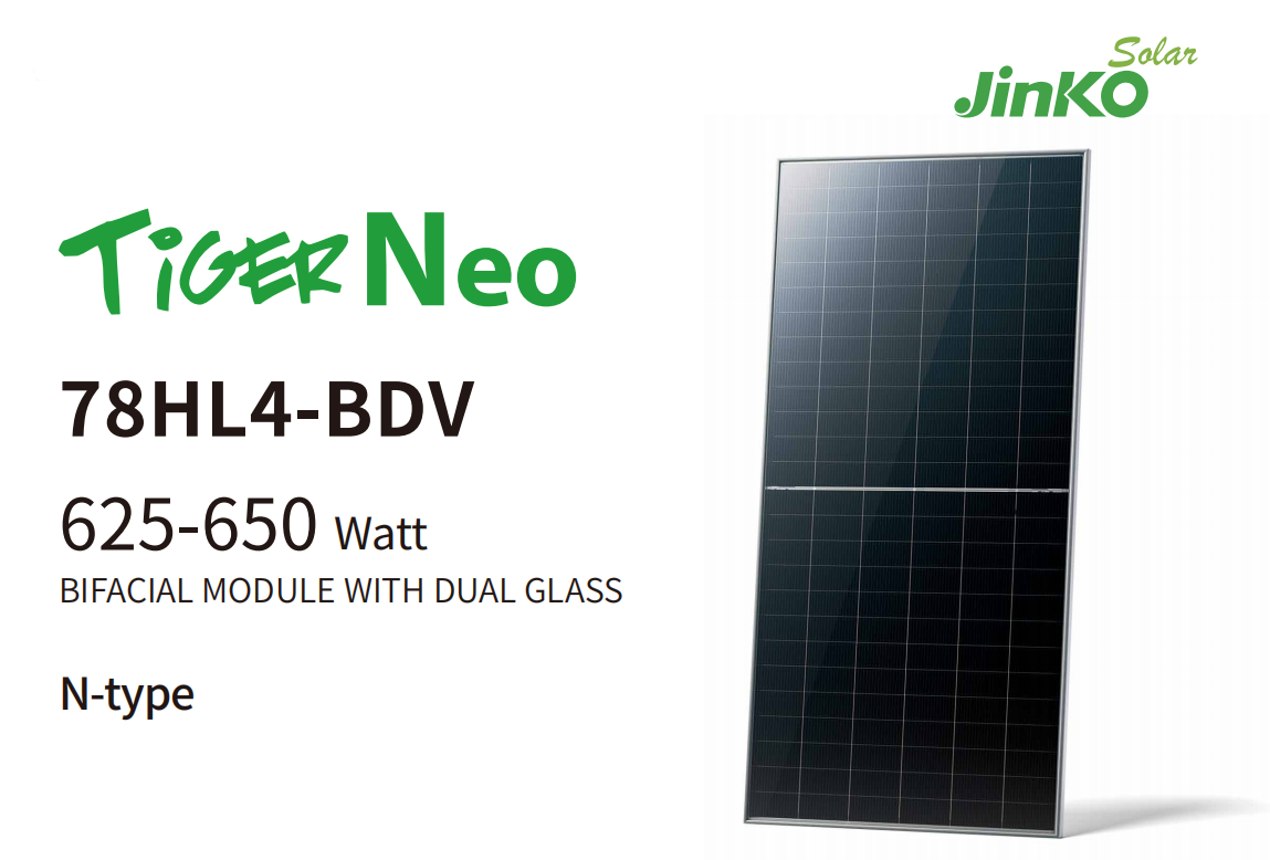 Jinko Solar Panel 630w Neo N Type 78HL4-BDV 625W 650W High