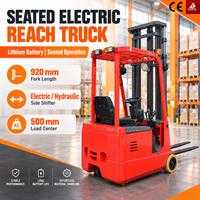 Chariot élévateur électrique assis Noelift CE avec déplacement latéral hydraulique, fourche de 920 mm pour le transport et l'empilage de palettes en entrepôt