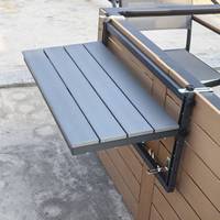 Table d'appoint de balcon extérieur, plateau en plastique, cadre en acier, utilisée pour les appartements et les balcons
