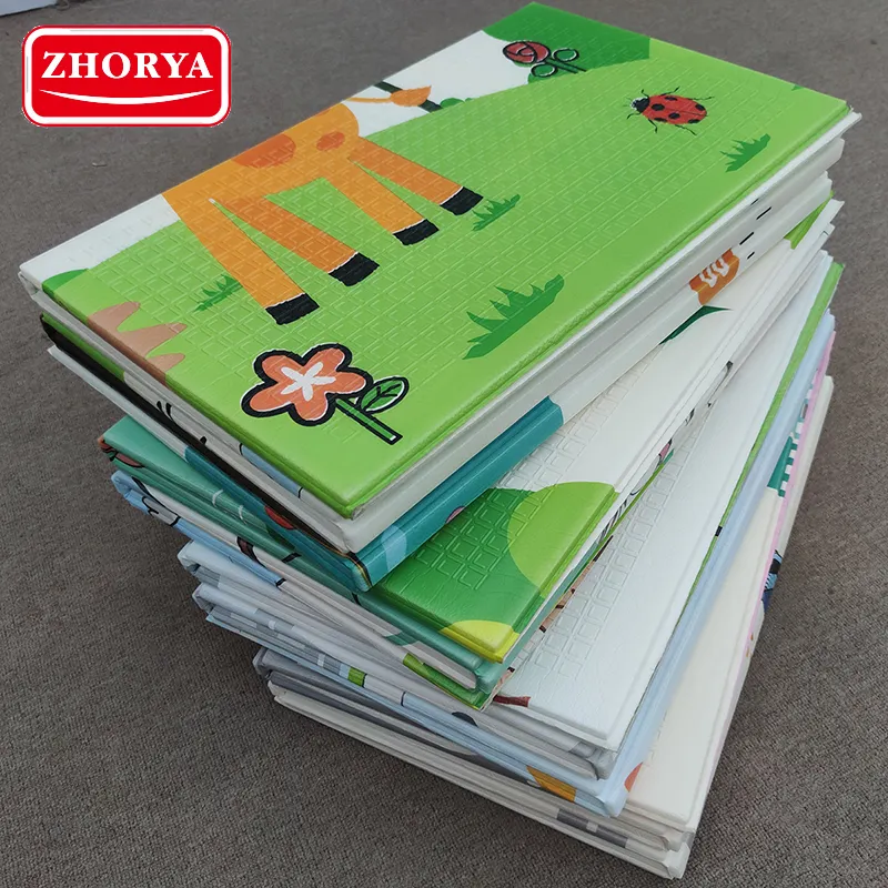 Zhorya Großhandel Spiel matten Boden matte Falten Crawl Kinder Tapete Para Bebes Estera Del Bebe Spielen Baby Playmat