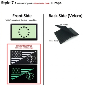 Patch in PVC tattico personalizzato con logo, da cucire, in gomma 3D, distintivi in silicone con velcro per abbigliamento - Product Image 5
