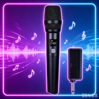 Microphone sans fil Aidi Audio 2.4G, 1 émetteur, 1 récepteur, plug and play, micro pour scène, mariage, enregistrement, diffusion en direct