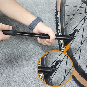 130PSI sốc MTB xe đạp tay sàn Bơm hợp kim nhôm xe đạp tay máy bơm không khí điện xe đạp bơm