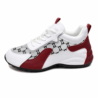 Baskets basses à lacets avec logo personnalisé, en maille respirante à motif géométrique, chaussures de marche décontractées, vente en gros, fabricant de marque privée