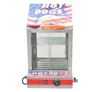 Paslanmaz çelik Hot Dog isınma vitrin elektrikli Bun isıtıcı ticari Hot Dog vapur