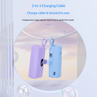 Vente directe d'usine, batterie externe mini mignonne de 5000 mAh, batterie externe pour téléphone, logo personnalisé, powerbank portable