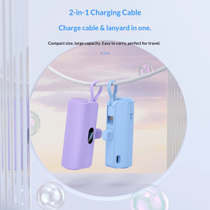 Vente directe d'usine, batterie externe mini mignonne de 5000 mAh, batterie externe pour téléphone, logo personnalisé, powerbank portable - Product Image 1