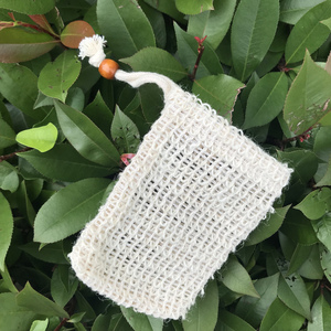 ถุงใยป่านธรรมชาติสำหรับใส่สบู่ ถุงตาข่ายทำมือ ขนาด 9x14 ซม. พร้อมสายสะพาย ปรับแต่งได้ เป็นของขวัญ - Product Image 2