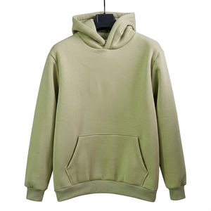 เสื้อฮู้ดผู้ชายสีพื้น ผ้าฟลีซคุณภาพสูง 500 GSM หนา น้ำหนักมาก ผ้าฝ้าย 100% สตรีทแวร์ ทรงโอเวอร์ไซส์ - Product Image 4