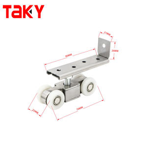 Rouleau de suspension à double fermeture en douceur Rouleau de suspension de porte Rouleau de suspension de roue - Product Image 6