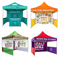 Tente d'extérieur en aluminium avec logo pour événements, promotion de salons professionnels, chapiteau 3x3, stand publicitaire pop-up, impression personnalisée, tente à auvent 10x10