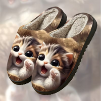 Pantuflas Personalizadas con Foto, 1 Pieza, Pantuflas de Felpa Personalizadas, Producción Rápida en 3 Días, Dropshipping, MOQ Bajo, Regalos de Marca Privada