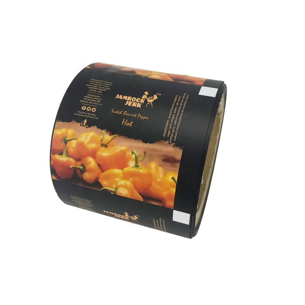 Hoge Kwaliteit 3G Sachet Verpakking Tomaat Pinda Plakken Gelamineerd Food Grade Plastic Wrap Roll Film