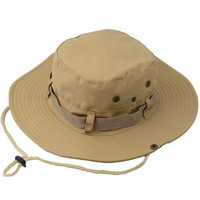 Sombrero Boonie Táctico de Camuflaje para Hombre, Sombrero de Pesca Safari de Ala Ancha, Gorra Deportiva Plegable para Escalada, Caza y Tiro