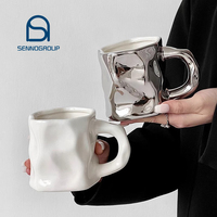 Mug en céramique personnalisé de haute qualité, irrégulier, 300 ml, mug de voyage pour le café, cadeau pour couple, tasses pour amoureux