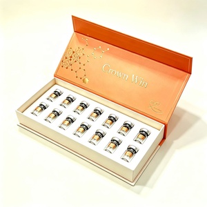 Bespoke Magnetic Cosmetic Gift Packaging <b>Box</b> Eco-friendly Materials Embossing Sponge Lining for Custom Serum Skincare Peptide - Product Image 2