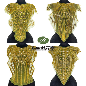 Appliques de corsage tubulaires de luxe faits main à coudre avec strass et perles, nouveau design, couleurs personnalisables pour vêtements et robes DIY - Product Image 6