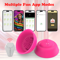 Vibrator Sexspielzeug für Frauen Brust-Nippel-Stimulator APP-Fernbedienung 9 Modi Saug- und Leckfunktion BDSM-Sensationsspiel Masturbator