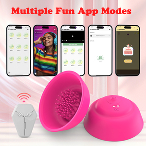 Jouets sexuels vibrants pour femmes, stimulateur de mamelons, application télécommandée, 9 modes, succion, léchage, sensation BDSM, masturbateur - Product Image 6
