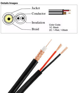 KICO 브랜드 100m RG59 + 2C 카메라 CCTV 케이블 고속 RG59 동축 케이블 도매 비디오 전원 케이블 - Product Image 3