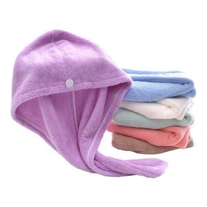 Custom Quick Dry Coral Fleece Hair Turban Wrap Towel Super Absorbent Soft Women Shower Hair Wrap for Bathroom Travel Daily Use - Product Image 5