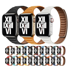Tschick <span class=keywords><strong>Loop</strong></span> kulit ramping kualitas tinggi untuk Apple Watch Band 46 42mm gelang magnet Iwatch Seri 7 Se 6 8 9 10 Ultra <span class=keywords><strong>2</strong></span> tali - Product Image 1
