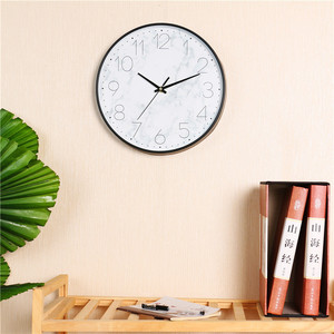 Stock d'usine 3D échelle <span class=keywords><strong>numérique</strong></span> horloge murale mode créative Simple <span class=keywords><strong>cadran</strong></span> en marbre pour salon Quartz plastique aiguille nature morte - Product Image 2