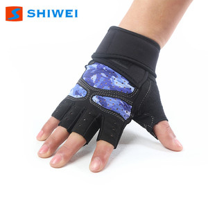 Shiwei Fitness Gloves <b>Half</b> Finger Silicone Anti <b>Slip</b> Breathable EVA Padding Gym Weightlifting Cycling Unisex Adult - Product Image 3