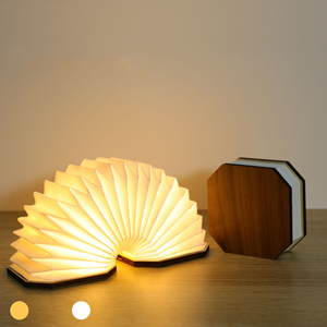 Portable Novelty Led Folding <strong>Book</strong> Lamp 5 Colors to <strong>Switch</strong> Usb Rechargeable <strong>Book</strong> Lights Wooden Cover Smart Lights <strong>Book</strong> - Product Image 1