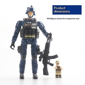 Modèle de <span class=keywords><strong>jouet</strong></span> <span class=keywords><strong>militaire</strong></span> de soldat de grande taille 1:10, forces spéciales de police articulées en plastique de 18,5 cm pour le commerce extérieur - Product Image 2