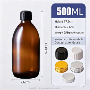 Botella de Vidrio Ámbar de 60 ml, 300 ml, 500 ml, 1000 ml, Todos los Tamaños, para Rociador de Bruma de Vino o Colorete - Product Image 4