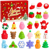 Calendrier de l'Avent en Gros de Jouets Squishy de Noël de Haute Qualité, Boîte Mystère Squishy Dumpling, Mochi Squishy pour les Fêtes