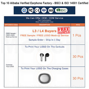 Écouteurs sans fil personnalisés avec logo YXG-430 en alliage de zinc, haut-parleurs de 13 mm, conception semi-intra-auriculaire TWS, version 6.0 et audio haute fidélité - Product Image 2