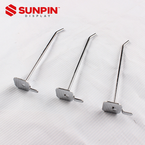 Double Tiers Factory Silver Metal <strong>Pegboard</strong> <strong>Display</strong> Peg <strong>Hooks</strong> for Perforated Panel - Product Image 1