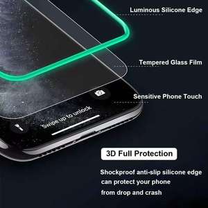 Protection d'écran en verre trempé de qualité supérieure, entièrement recouvert, luminescent dans le noir, pour <span class=keywords><strong>iPhone</strong></span> 13 12 11 Pro Max X XS XR 7 8 - Product Image 3
