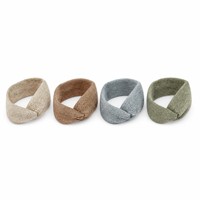 Bandeau en Lin Tricoté pour Femme 55% Lin 45% Coton Biologique 220GSM Respirant Large Extensible Écologique Bandana Turban Personnalisé OEM